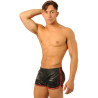 MK Toys Short en cuir Fist Noir-Rouge